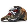 Popular Camouflage 3D Embroidered Skull Personalized Unisex Adjustable 100% Cotton Baseball Cap