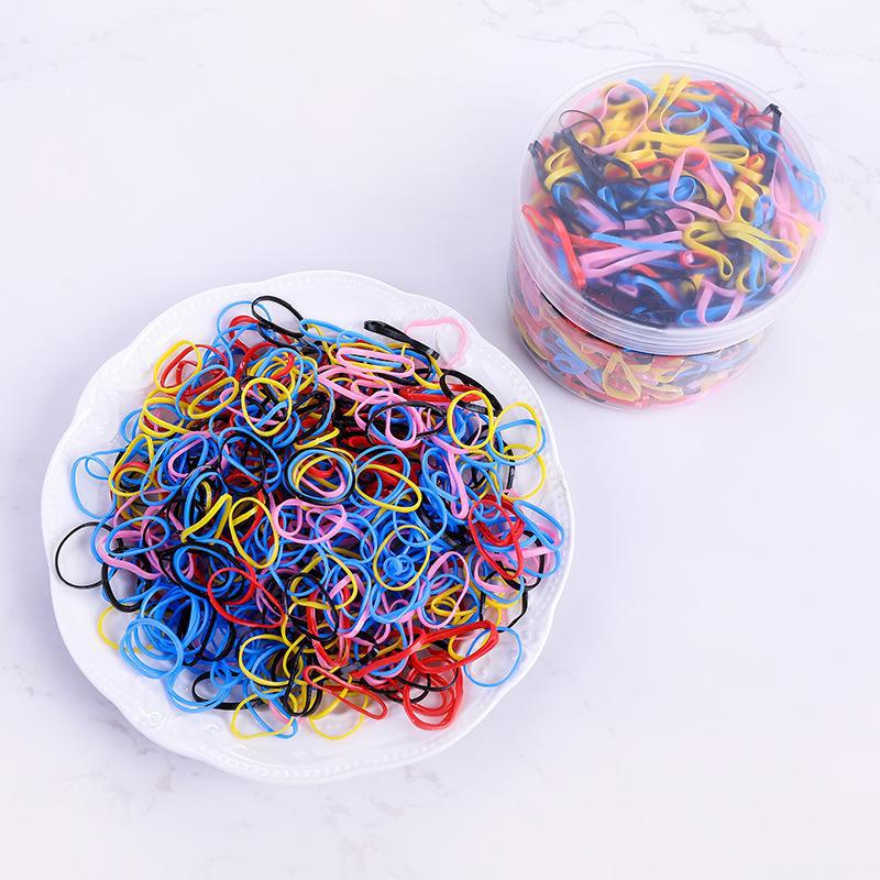 Black Thick Elastic Hair Bands: No-Damage Hair Ties for Women & Kids