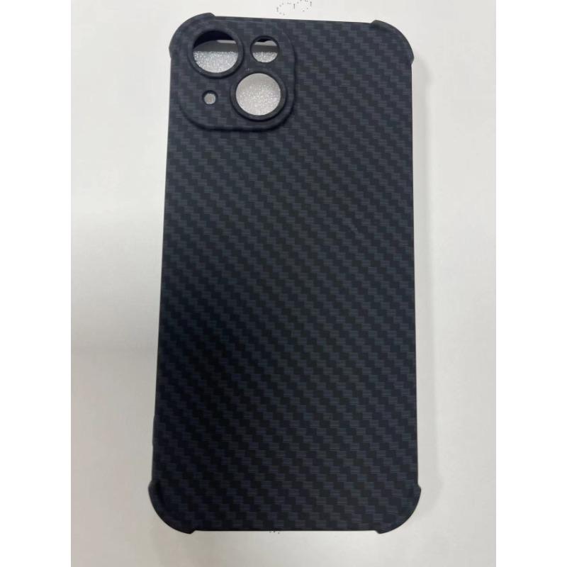 Vier Ecken Anti-Fall Kohlefaser Geeignet für IPhone15Pro Handyhülle Tpu Feines Loch Apple 13 Vollabdeckung Weiche Schale