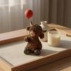Scottish Cow Figurine Creative Design Resin Calf Decoration Love Themed Cow Figure Adorable Farm Creature Decoration Handmade