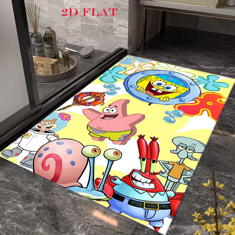 Spongebob Friends Adventure carpet Camping Trip Suitable For All Seasons Sheet Machine Washable Air Conditioning carpet