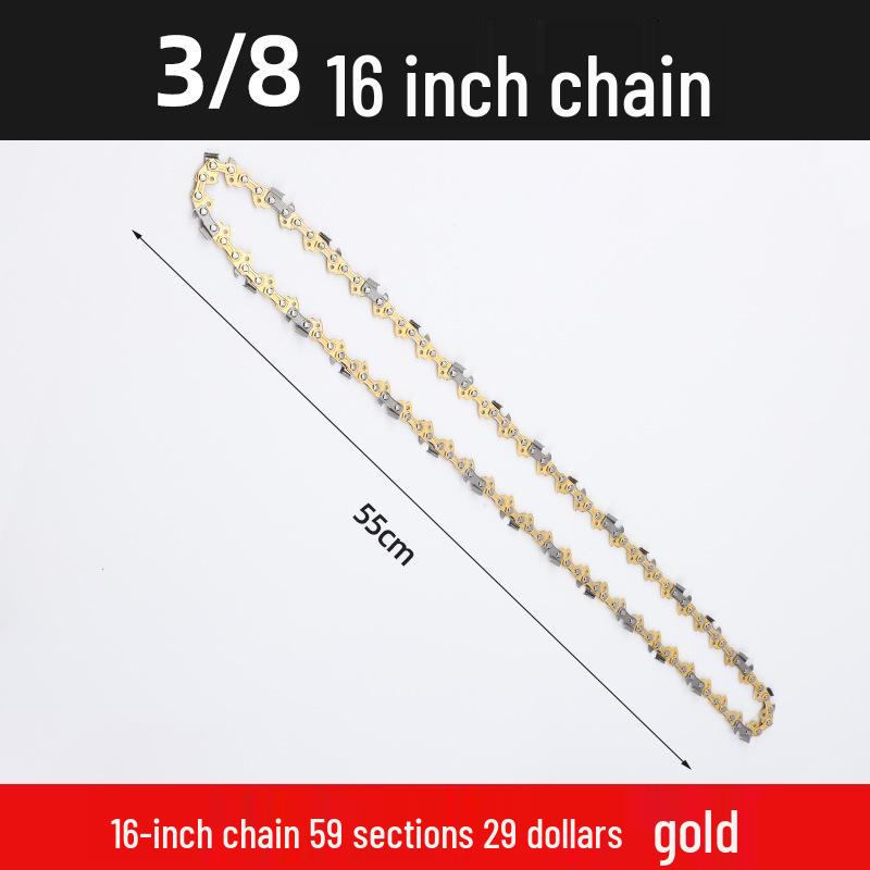 Universal Chainsaw Guide Bar & Chain: 4" & 16" for Gasoline & Lithium Electric Saws