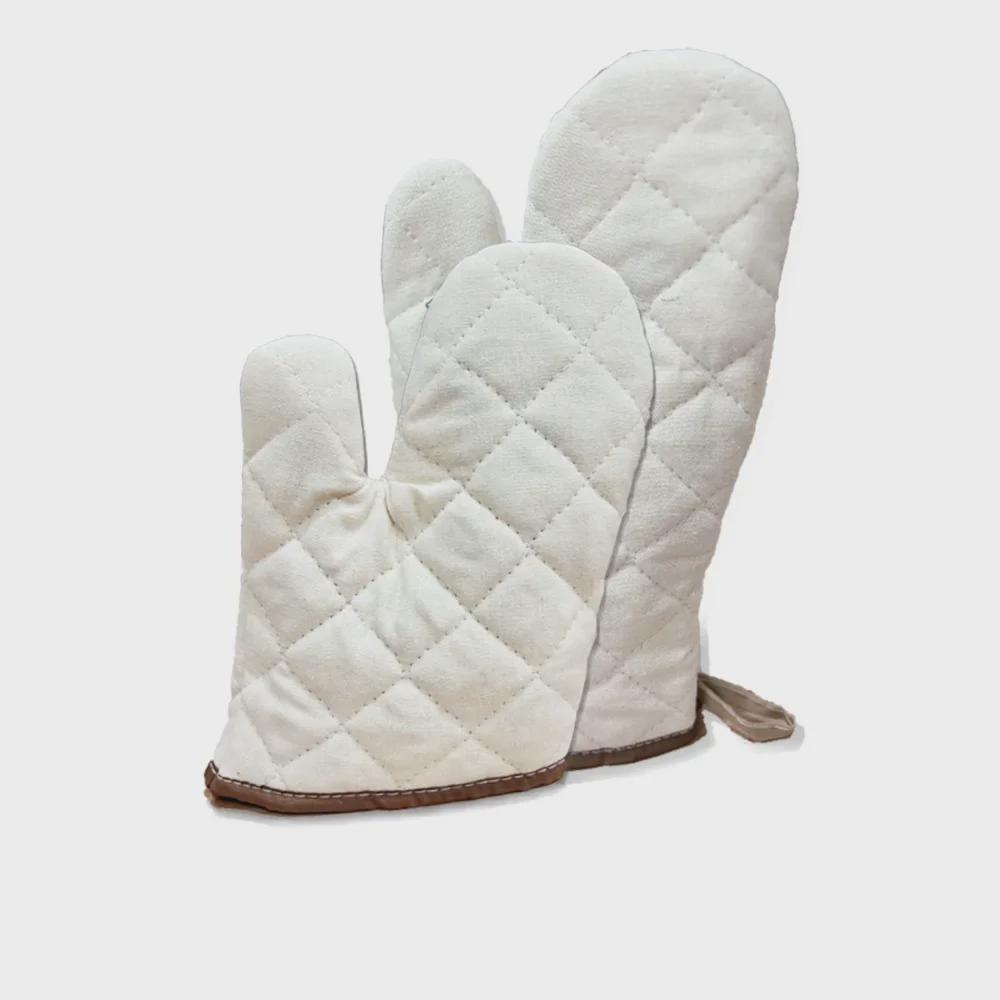 Extended Heat-Resistant Cotton Oven Gloves - Thickened for Kitchen, Microwave, Baking, and Anti-Scalding Protection