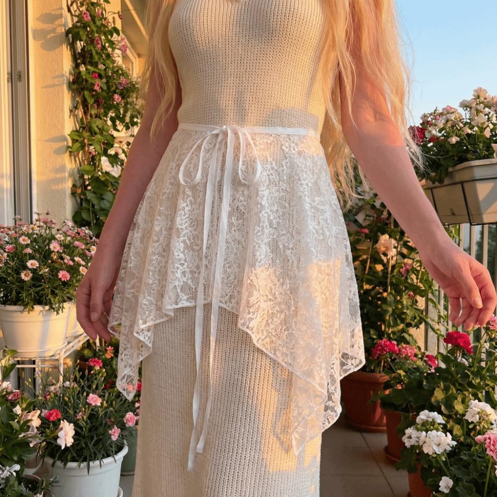 Flower Safety Skirt Petticoat Transparent Lining Petticoat Women Commuting