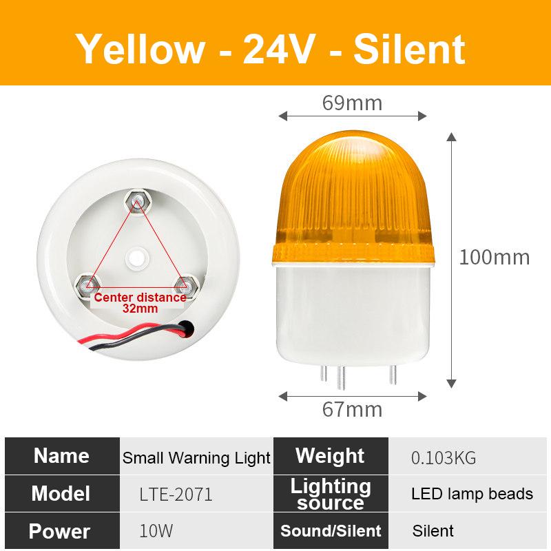Small LED Strobe Signal Light with Sound & Light Alarm 120dB PC Material Flashing Warning Indicator LTE-2071J