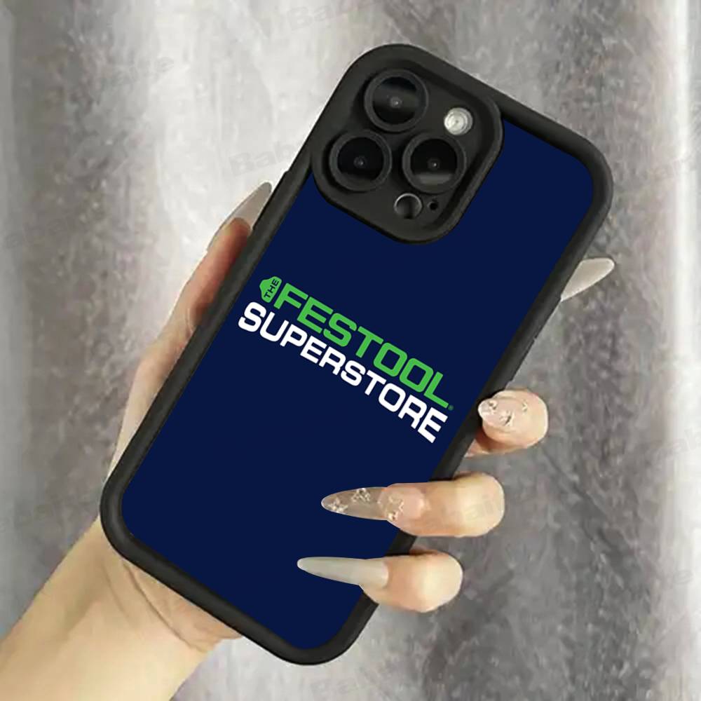 

F-Festools Logo Silicone Soft Phone Case For IPhone 17 16 15 14 Plus 13 12 Mini 11 Black Cover iPhone 17 Pro