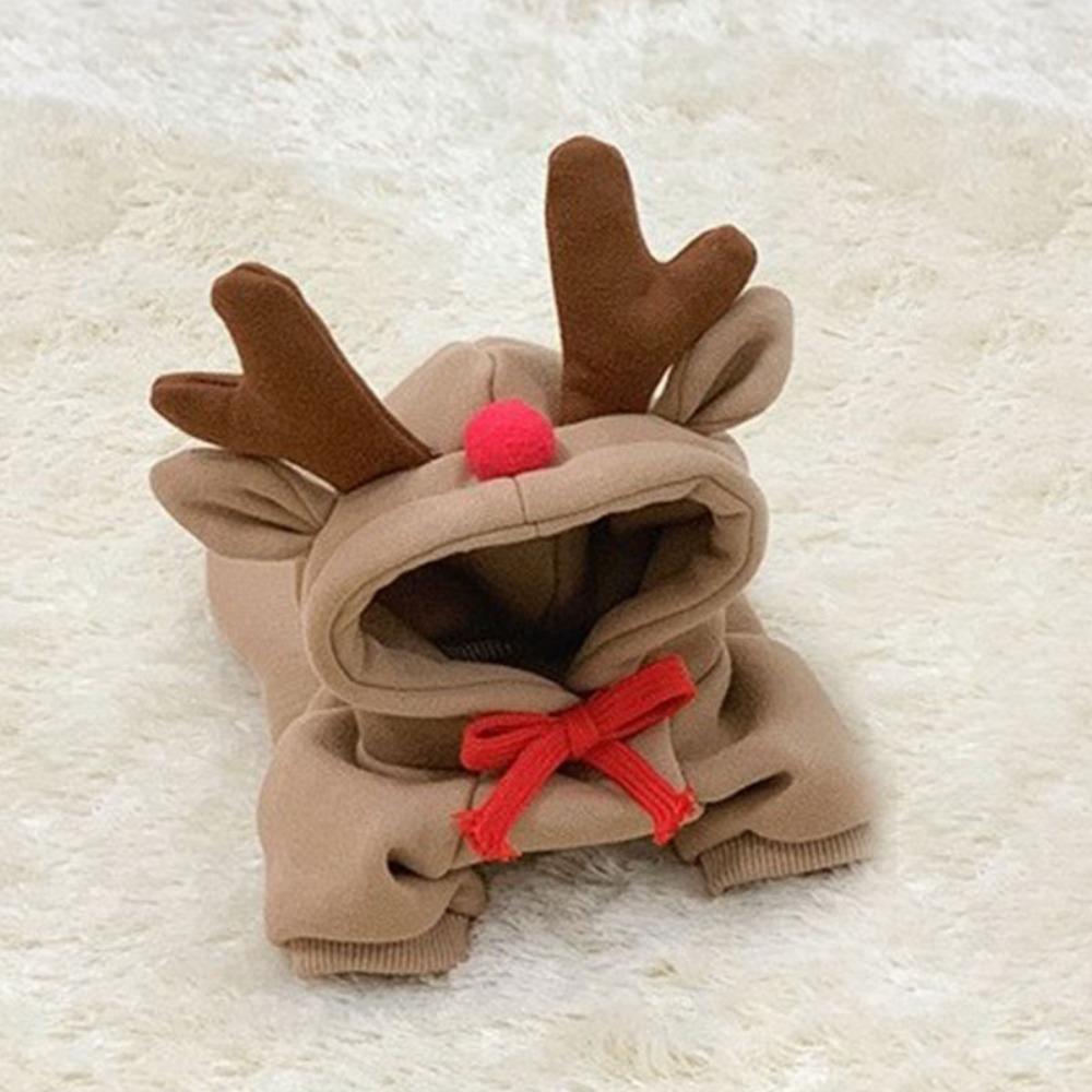Pet Elk Transformation Dog Cat Small Medium Dog Autumn Winter Sweater Dog Fleece Clothing Cat Supplies Teddy Doo