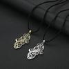 Kinitial Punk Viking Norse Dragon Knot Antiquity Pendant Necklace Vintage Strange Collar Chain For Man Women Chic Jewelry Gift