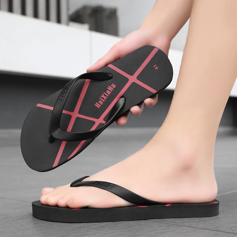Men's Summer Flip Flop Fashionable Outdoor Slippers Casual Vacation Beach Shoes Indoor Bathroom Non-slip Flip-flops Sandals