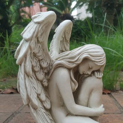 Vintage Resin Garden Statue Redemption Angel Sculpture For Outdoor Yard Decor Fairy Core Girl Figure Art Craft Gift