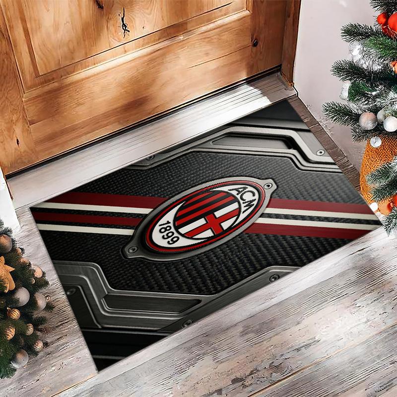 AC Mailand Bedruckter Flanell Teppich Rutschfest Weicher Polyester Boden Teppich Indoor Dekor Matte für Schlafzimmer Wohnzimmer Sofa Spielzimmer Heimdekoration