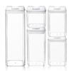 5Pcs / Set Food Storage Box Sealed Grain Storage Tank Dried Grains Container with Lid-Transparent Food Organizer
