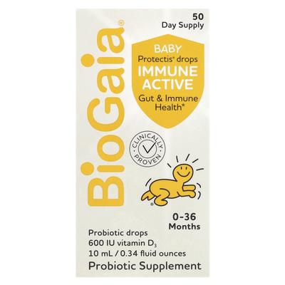 Protectis Drops for Infants, Immune Active, 0-36 Months, 600 Iu, 10 mL (0.34 Fl Oz)