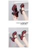 Spring & Autumn Round Toe Platform Chunky Heel Non-Slip Women's Shoes