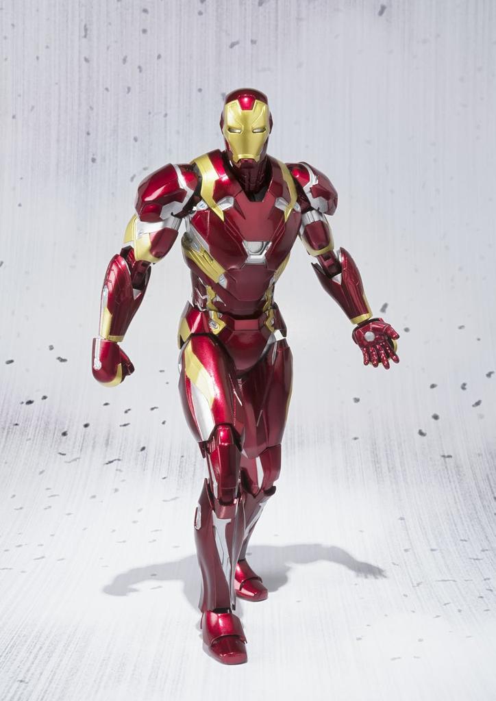 TAMASHII NATIONS Captain America Iron Man Mark 46 155mm Painted Movable Figure S.H.Figuarts (Civil War) Approx. ABS&PVC&Diecast