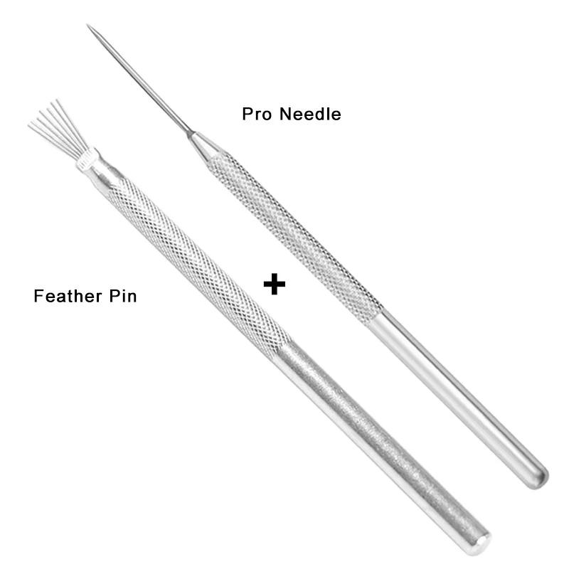 Feather Pin+Pro Needle Wire Texture Pottery Tools Clay Tool Texture Brush Tools DIY Ceramic Modeling Tool Pottery Crafts Brush