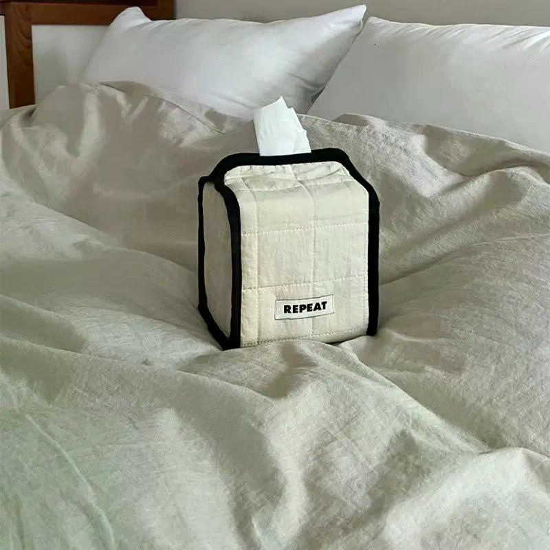 Tissue Paper Storage Box Space-saving Round Square Roll Paper Tissue Case Table Decor Tissue Bag Living Room Storage Napkin