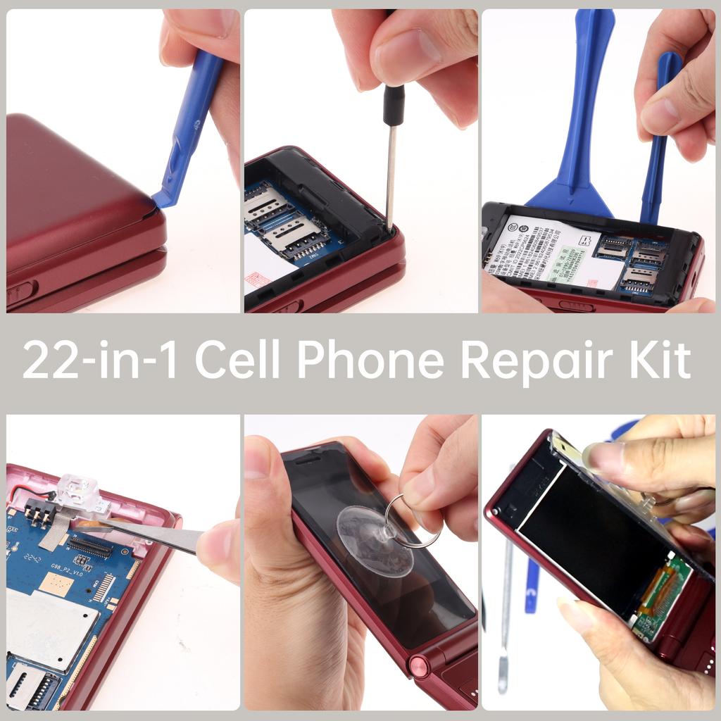22 In 1 Mobile Repair Tool Kit Professional Sucker Pry Tool Heavy Duty Phone Tablet Safe Opening