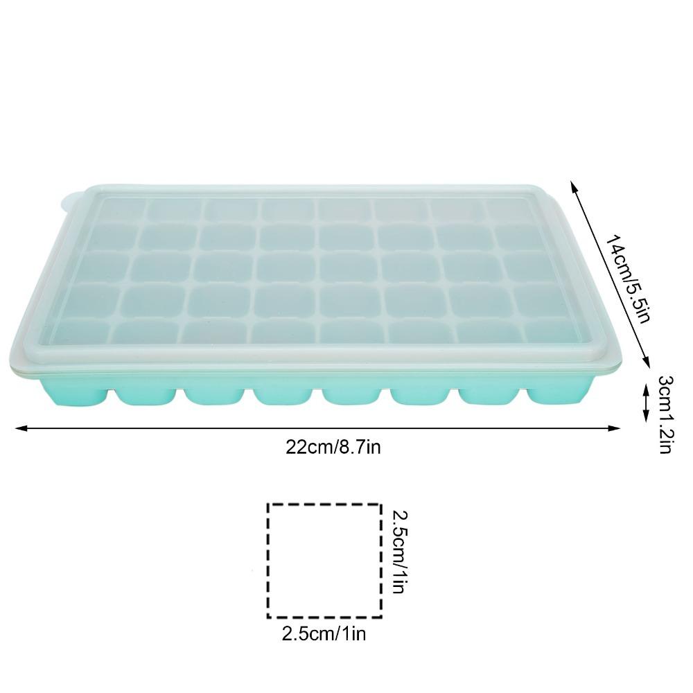 Square Shape Ice Cube Mold With Lids Candy Mold Multi-Use Silicone Ice Cube Tray Kitchen