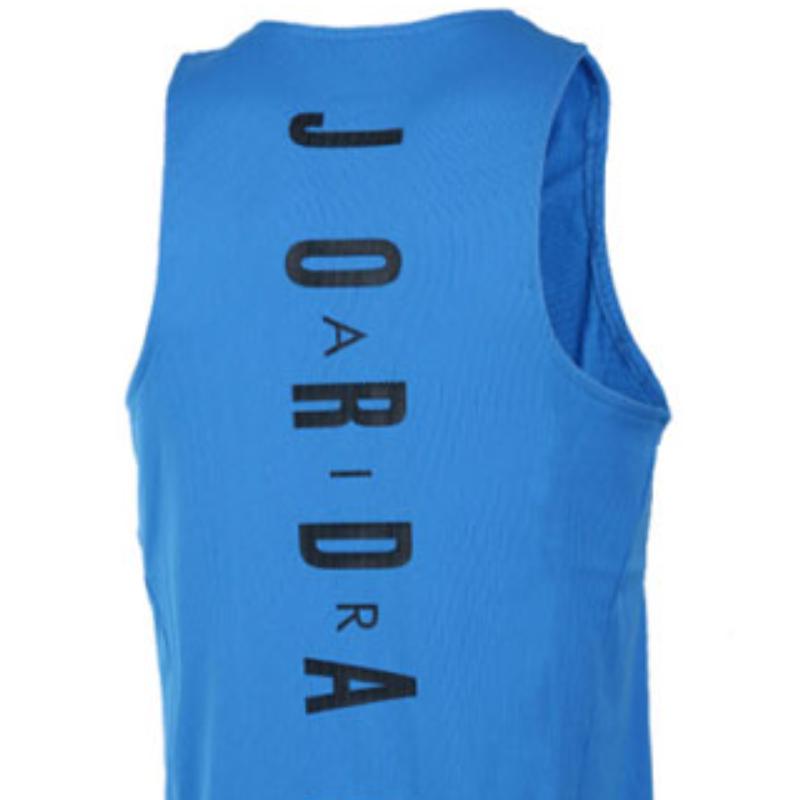 Air Jordan Ultimate Flight Logo Print Quick-Dry Breathable Sports Vest Men Tops Blue 842315-435