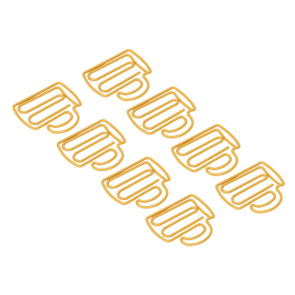100Pcs Cup Shape Cute Paper Clips Plastic-coated Metal Small Paper Clips  Office Supplies