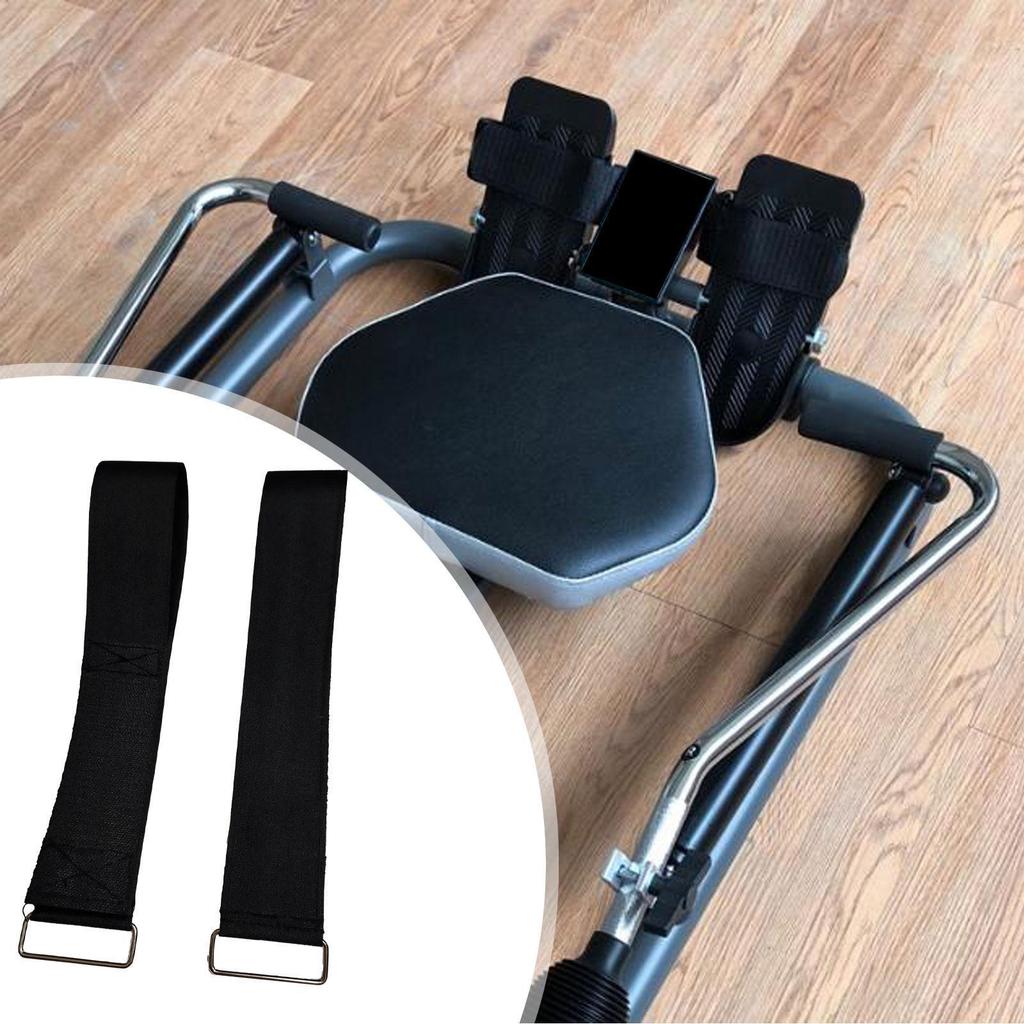 2x Rowing Machine Foot Straps Elliptical Pedals Multifunctional Practical Fix Bands