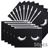 Stylish 50 Count Lash Bags Cute Eyelash Makeup Bags with Zipper
