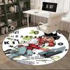 1pc Hunter x Hunter Killua Anime Cartoon Design Round Carpet for Office Chair Mat, NonSlip Rug, Home Decor, Living Room, Bedroom, Game Room