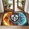 Leeds United Football Design Crystal Velvet Rug Soft Decorative Mat for Bedroom Entrance