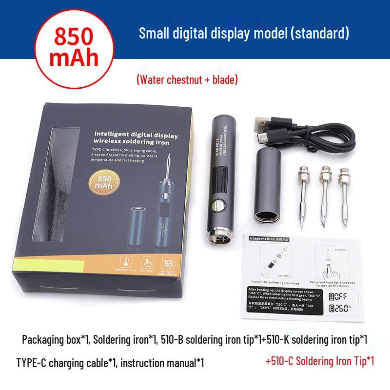 Wireless USB Smart Electric Soldering Iron Set with Digital Display for Home Repair and Welding.