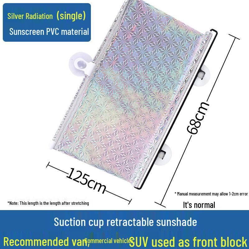 Car Suction Cup Blackout Curtains: Automatic Retractable Sunshade for Sun Protection and Heat Insulation