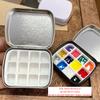 1Pc 12Grid Leere Mini Aquarell Box Tragbare Aquarell Palette Reise Malerei Skizze Feuchtigkeitsspendende Box Farbe Box Kunst Liefert