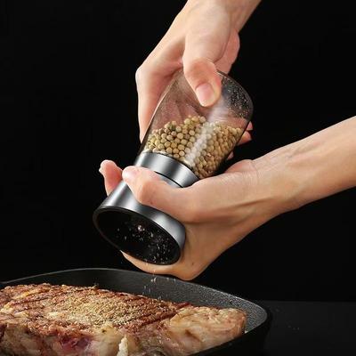 Adjustable Manual Salt Pepper Mill Seasoning Bottle Grinder Spice Grinding Containers Adjustable Mill Shakers Kitchen Gadgets