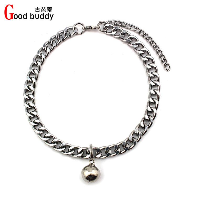 

Pet Necklace with Bell for Cats and Dogs, Teddy, Pitbull, Labrador, Plastic Large Gold Chain Decoration XXL No.1.2CM Wide L:54cm~