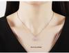 Min Yue 999 Sterling Silver Four-Leaf Clover Diamond Pendant Necklace for Women - Fashionable Light Luxury Design