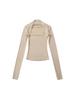 Pure Desire Two-Piece Illusion Square Neck Long Sleeve Slimming Top for Women - Autumn Chic Base Layer