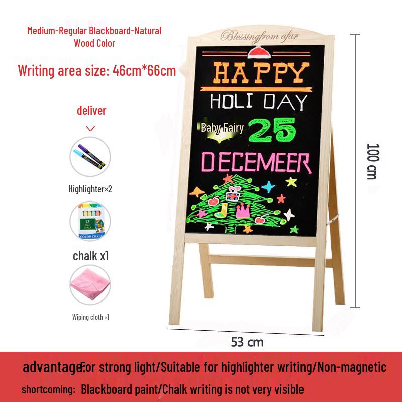 Small Luminous Blackboard Display Stand for Shop Advertising and Handwritten Signage