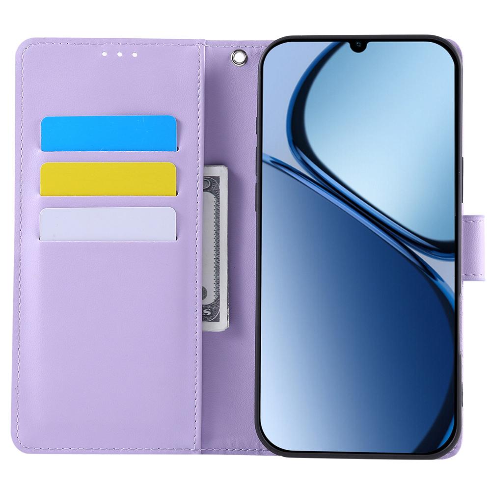 For Samsung Galaxy A07 4G/A06 4G/A06 5G Case Rose Flower PU Leather Wallet Phone Cover with 3 Card Slots/Wrist Strap