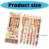 6Pieces Cartoon Gel Pen Erasable Retractable Gel Pen 0.5mm Quick Drying Office Writing Pen for Writing Noting Journaling