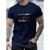Herren 3D Digitaldruck Kurzarm T-Shirt Rundhals Lässiges Tee Schmale Passform Jugend Mode Top