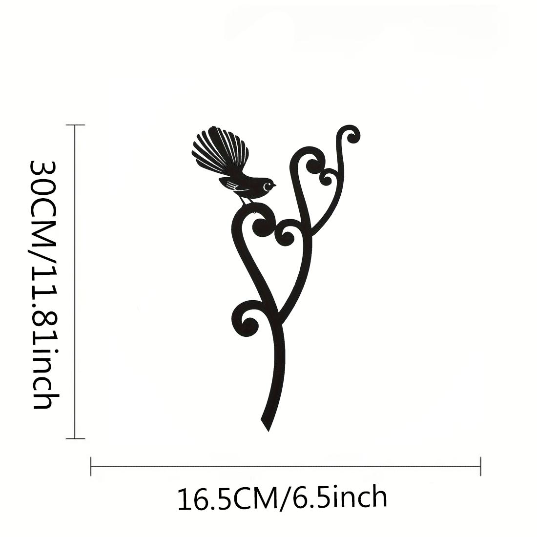 

1 шт. инновационный цветочный горшок вставка железный животный сад вставка двойное сердце папоротник лист птица садовый цветочный горшок украшение для улицы чёрный