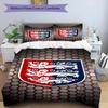 Set Copripiumino con Stampa Stemma Calcio Inghilterra – include 1 copripiumino e 2 federe coordinate Arredo Camera da Letto Regali di Natale
