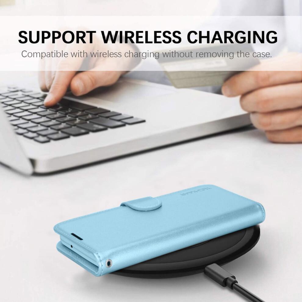 iPhone 14 Leather Wallet Case, Flip Protective Case Cover with Wallet Card Holder, Stand and Wrist Strap - PU Leather with Magnetic Closure