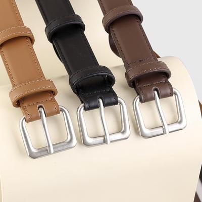 Simple Women'S Pin Buckle Thin Belt, Women'S Matching Shirt, Dress, Waist Belt