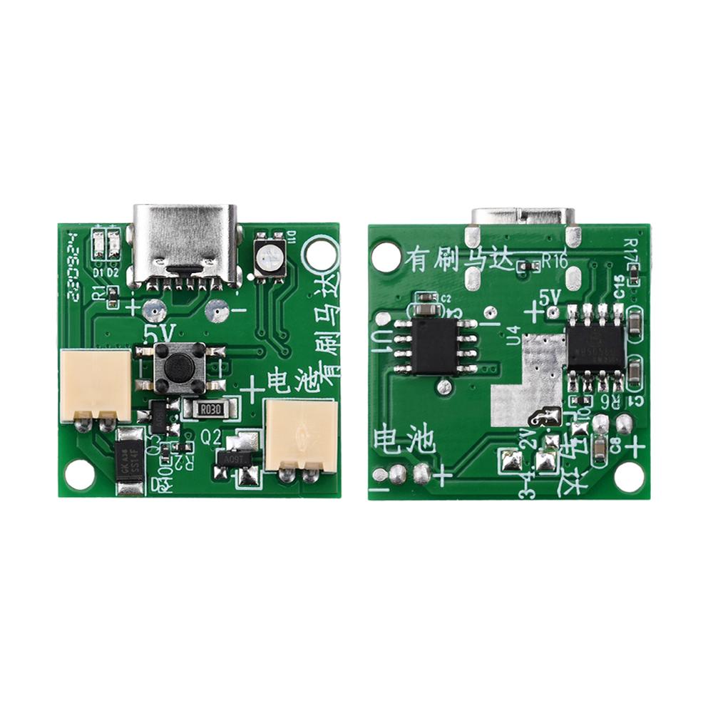 USB Rechargeable Small Fan Circuit Board Control Board Handheld Mobile Fan Board 3.7V Brushed Universal Board