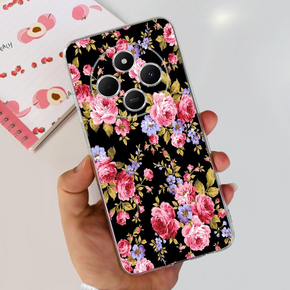 For Xiaomi Redmi 14C Case Cute Cat Butterfly Painted Cover Clear Silicone Soft TPU Phone Case For Xiaomi Redmi 14C Redmi14C Bags
