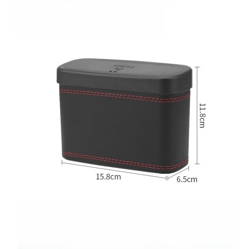 Multi-functional Car Trash Bin Universal Backrest Storage Box Hanging Vehicle Garbage Dust Case Pressing Trash Can Accessories