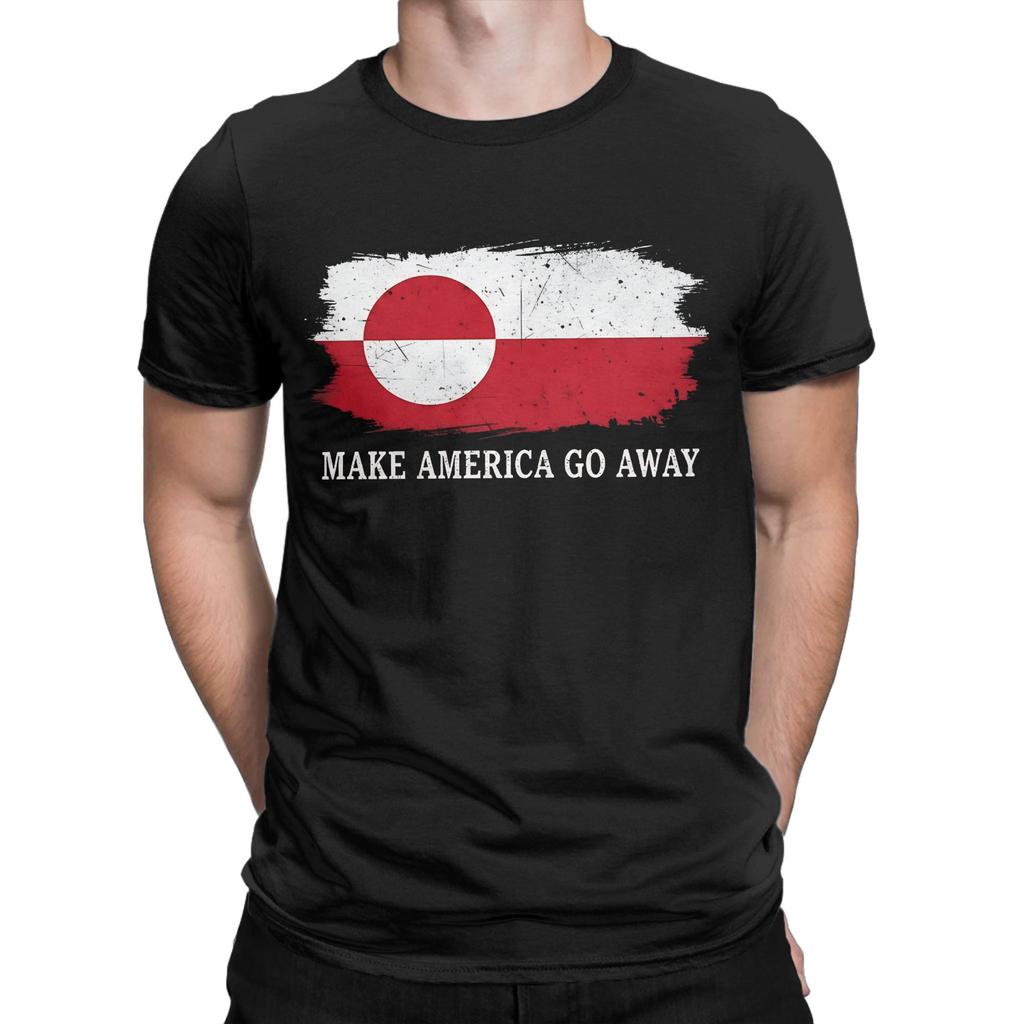 Harajuku MAGA Make America Go Away  T Shirt Cotton Short Sleeve Greenland Crewneck Summer TopsTops