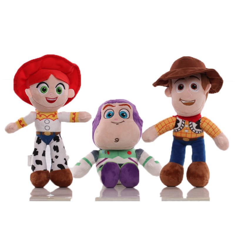 New Toy Story Woody Buzz Lightyear Jessie Stuffed Toys Soft Cartoon Plush Dolls Backpack Pendant Decoration Toys Surprise Gifts