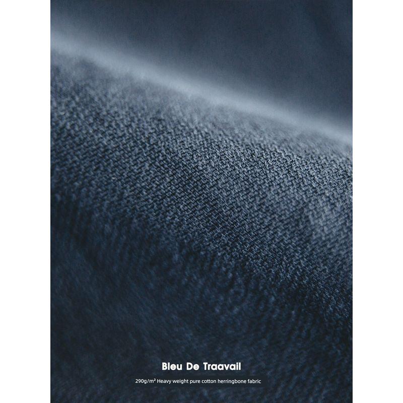 Madden French Style Retro Navy Blue Lapel Spring Overalls